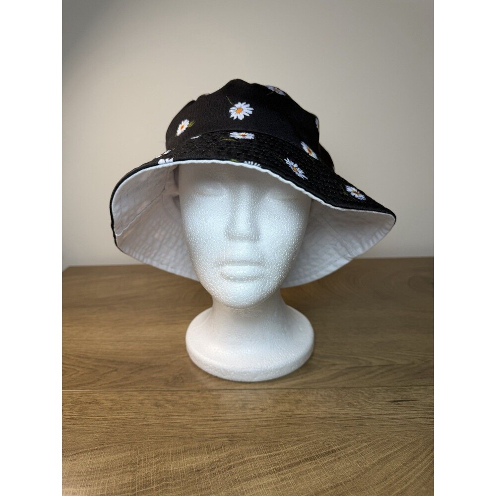 Alice + Olivia Reversible Daisy Print Bucket Hat Boho Hippie One Size